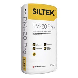 Штукатурка гіпсова Siltek РМ-20 мішок 25 кгфото