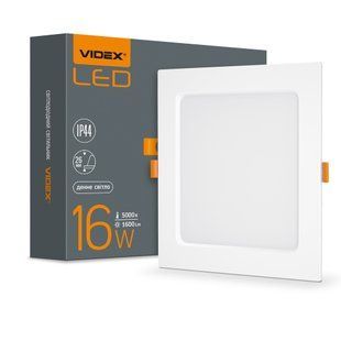 Світильник LED Back квадрат VIDEX 16W 5000K 220V (VL-DLBS-165)фото