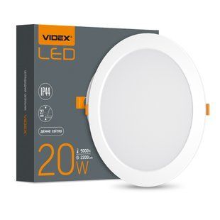 Світильник LED Back круглий VIDEX 20W 5000K 220V (VL-DLBR-205)фото
