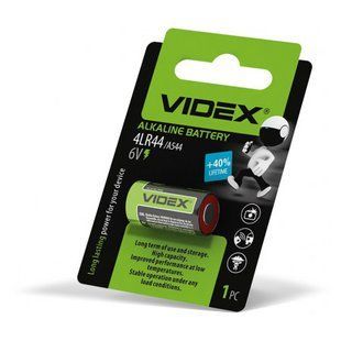 Батарейка VIDEX 4LR44/A544фото