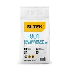 Клей для плитки та каменю Siltek Т-801 мішок 5 кгфото