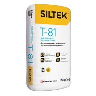 Клей для плитки Siltek Т-81 PRO мішок 25 кгфото