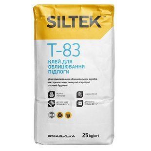Клей для плитки Siltek Т-83 мішок 25 кгфото