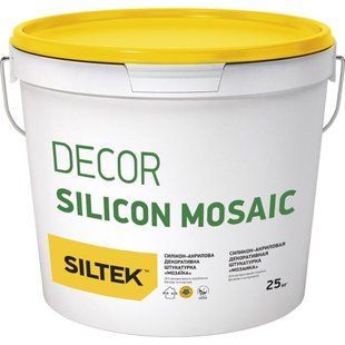 Штукатурка Siltek Decor Silicon "мозаика" 1,2-1,6 мм відро 25 кгфото