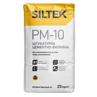 Штукатурка вапняна Siltek РМ-10 мішок 25 кгфото